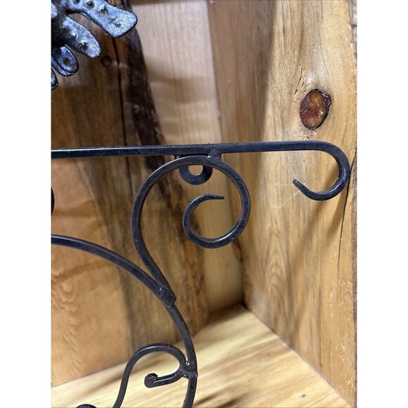 ROOSTER HOOK WALL IRON HANGER BROWN DECORATION - Picture 5 of 10
